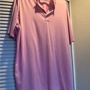 Callaway Light Pink Striped Polo
